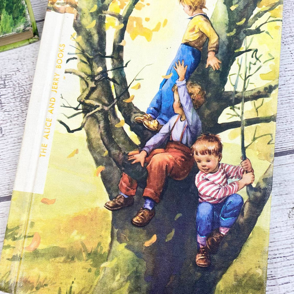 Vintage The Alice and Jerry Books Set of 2 Round About & Friendly Village - Picture 3 of 13